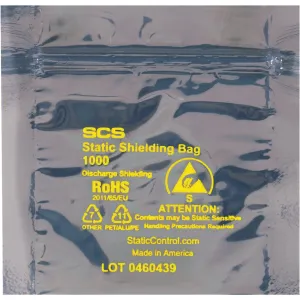 12 x 12" Reclosable Static Shielding Bags