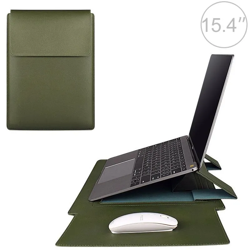 15.4 Inch Laptop Leather Sleeve Carrying Bag