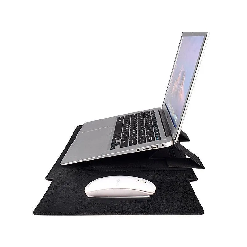 15.4 Inch Laptop Leather Sleeve Carrying Bag