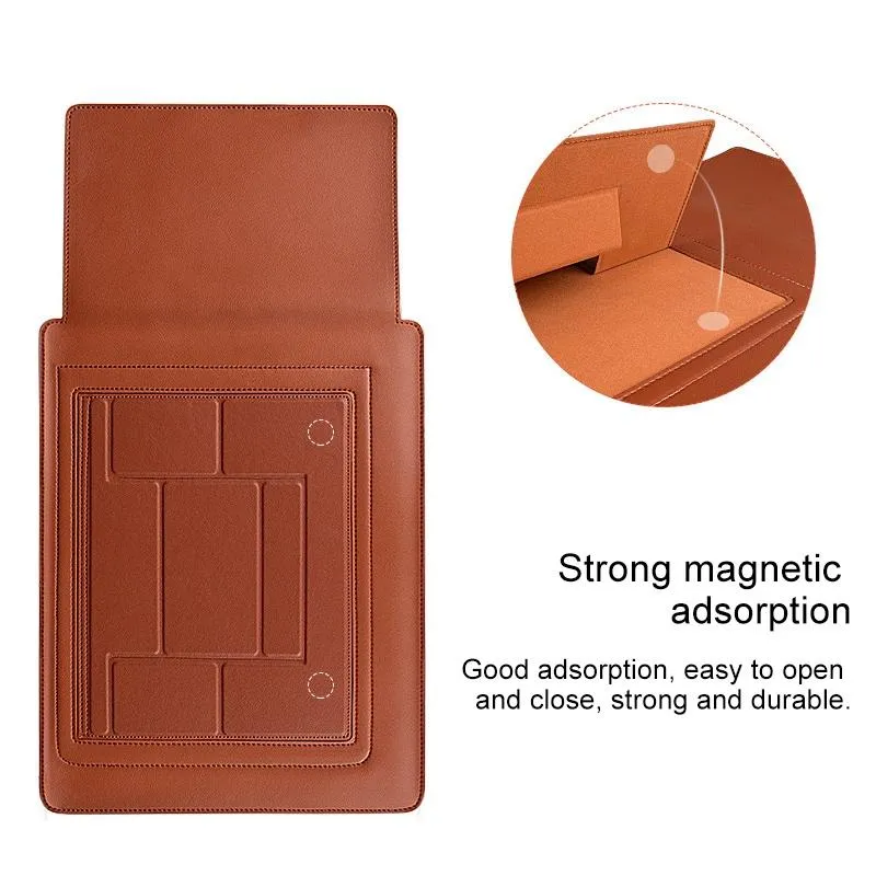 15.4 Inch Laptop Leather Sleeve Carrying Bag
