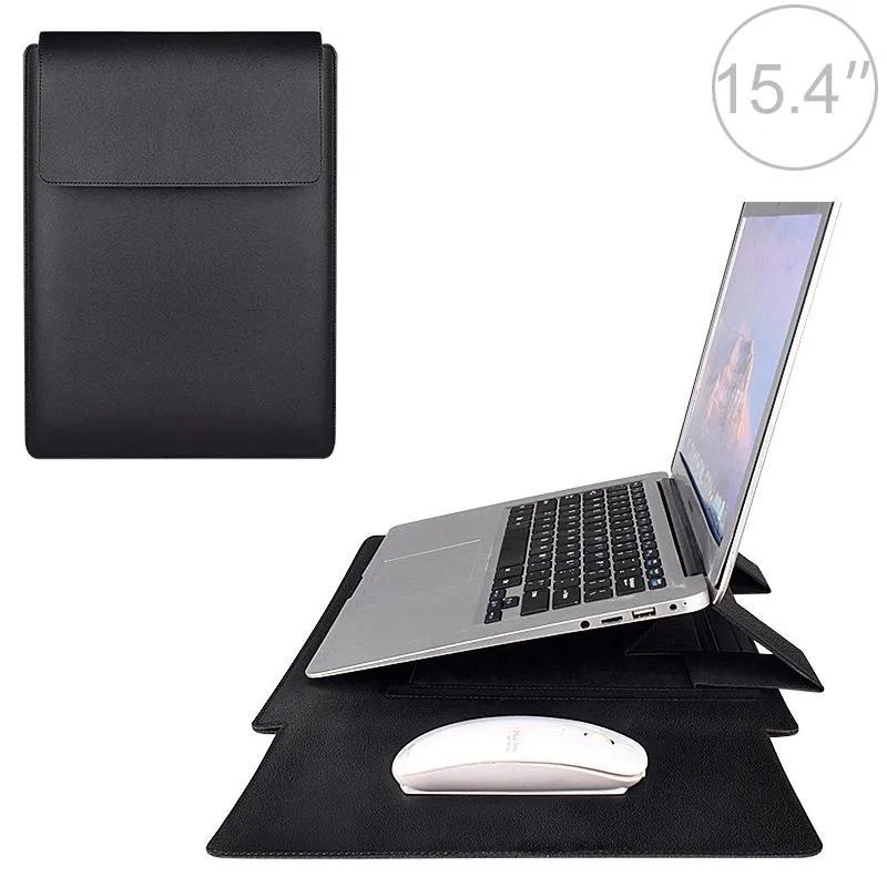 15.4 Inch Laptop Leather Sleeve Carrying Bag