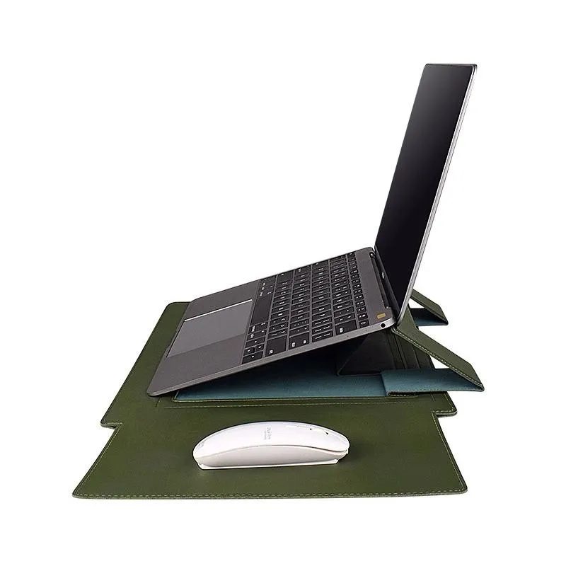 15.4 Inch Laptop Leather Sleeve Carrying Bag