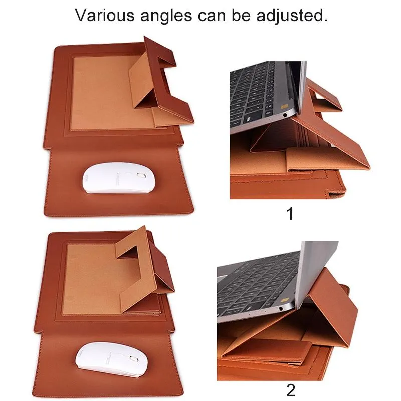 15.4 Inch Laptop Leather Sleeve Carrying Bag