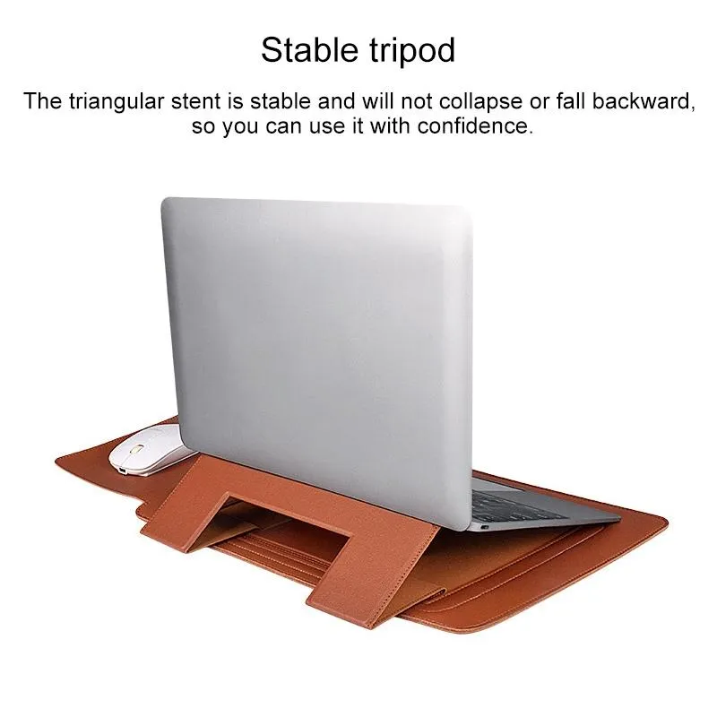 15.4 Inch Laptop Leather Sleeve Carrying Bag
