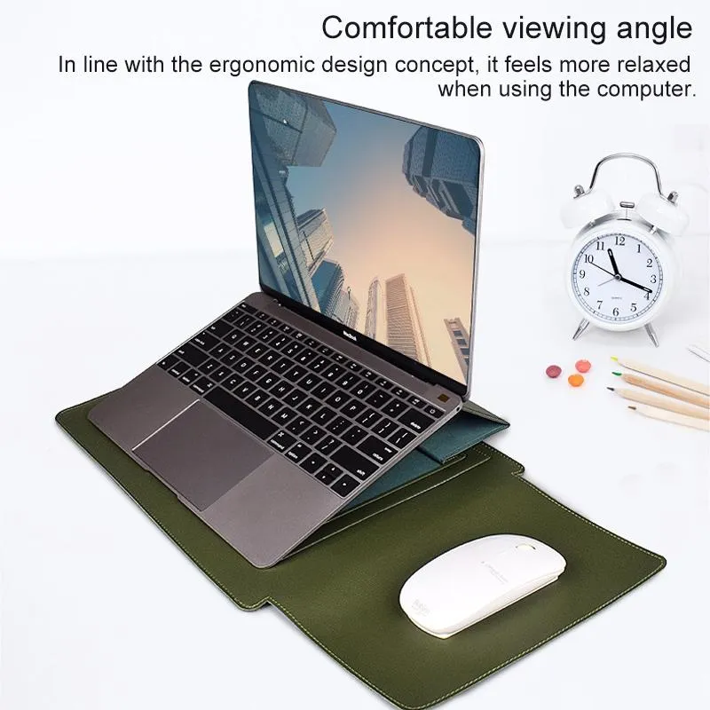 15.4 Inch Laptop Leather Sleeve Carrying Bag