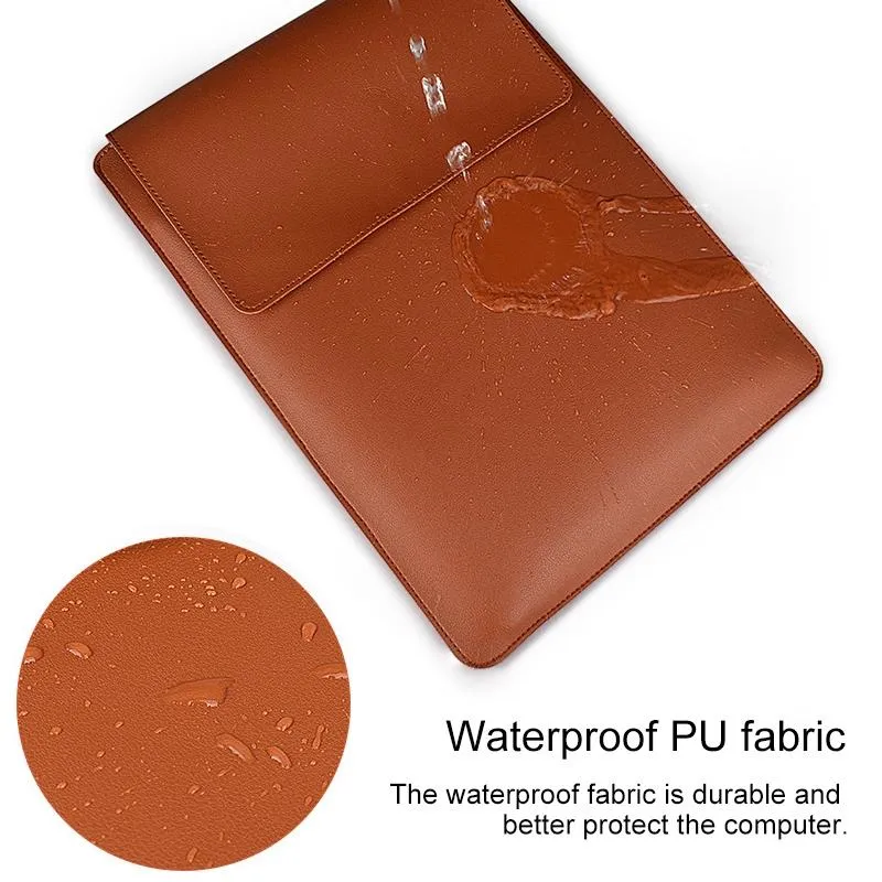15.4 Inch Laptop Leather Sleeve Carrying Bag
