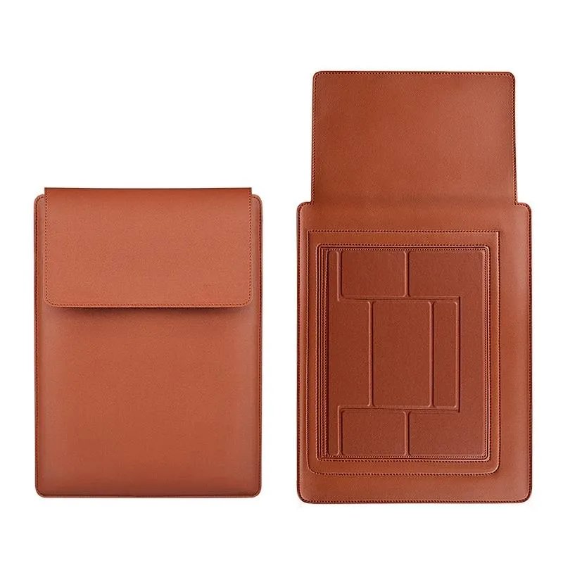 15.4 Inch Laptop Leather Sleeve Carrying Bag