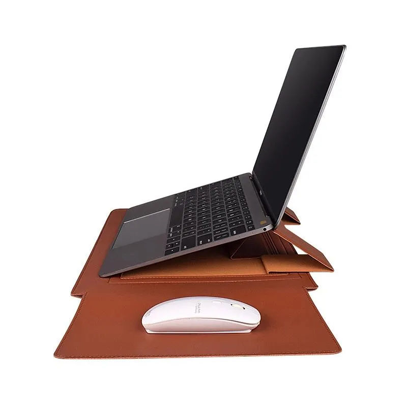 15.4 Inch Laptop Leather Sleeve Carrying Bag