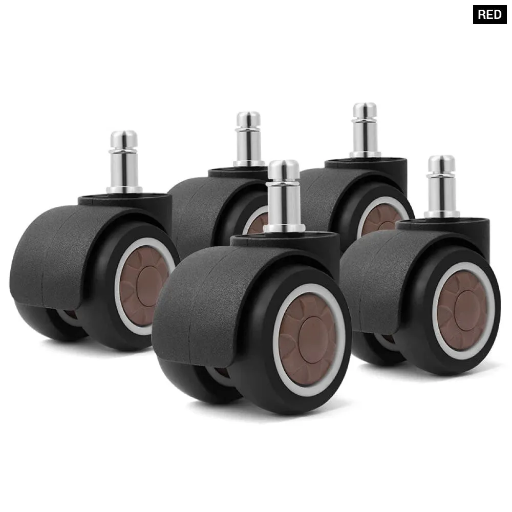 5 Piece 2 Tpr Rubber Office Chair Casters Safe and Mute