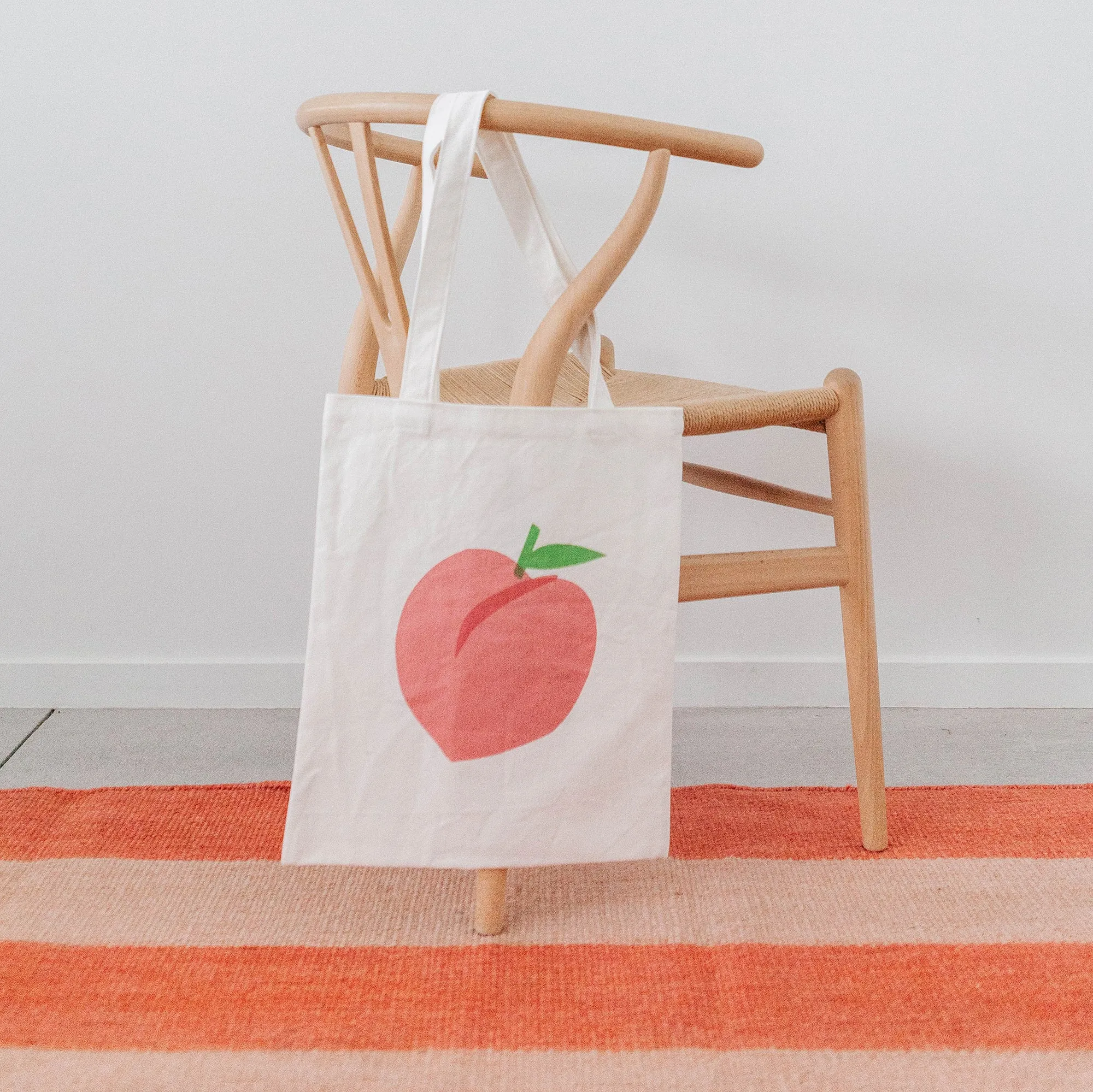 AJJ x WWF Canvas Tote - Peach & Cactus