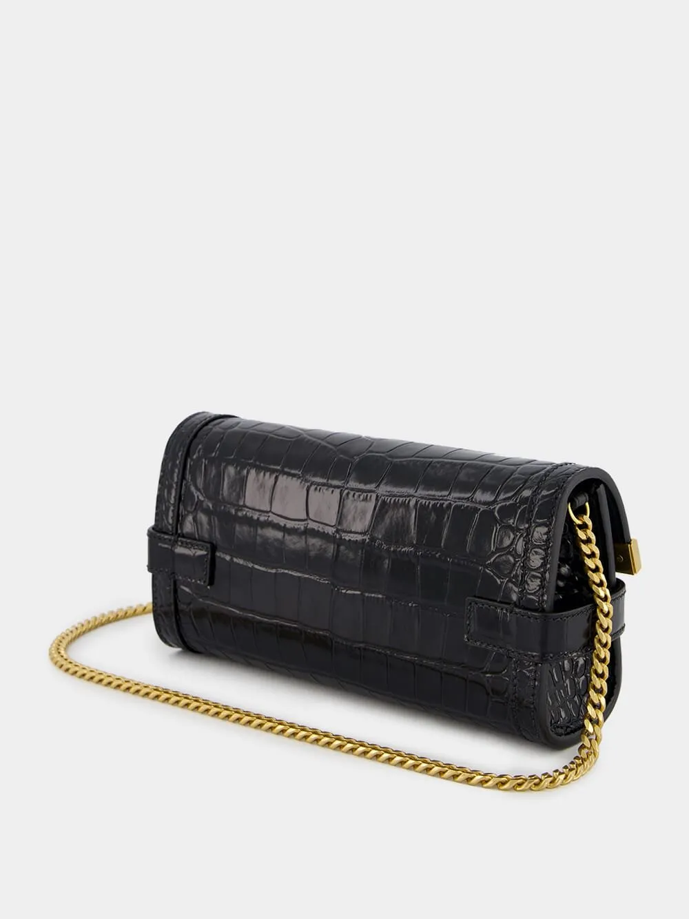 B-Buzz Croc-Embossed Clutch