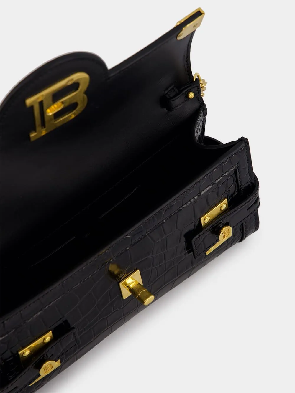 B-Buzz Croc-Embossed Clutch