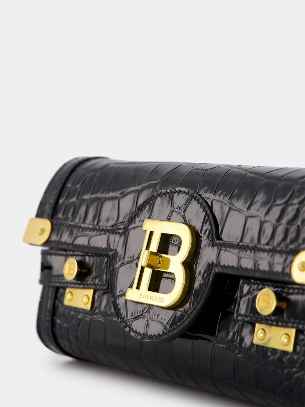B-Buzz Croc-Embossed Clutch