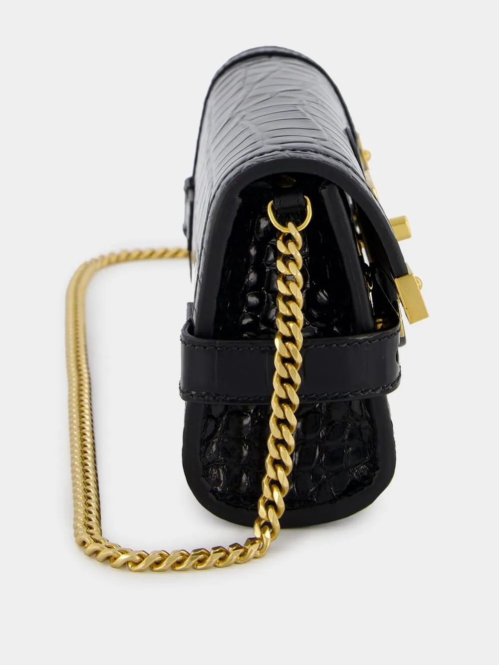 B-Buzz Croc-Embossed Clutch