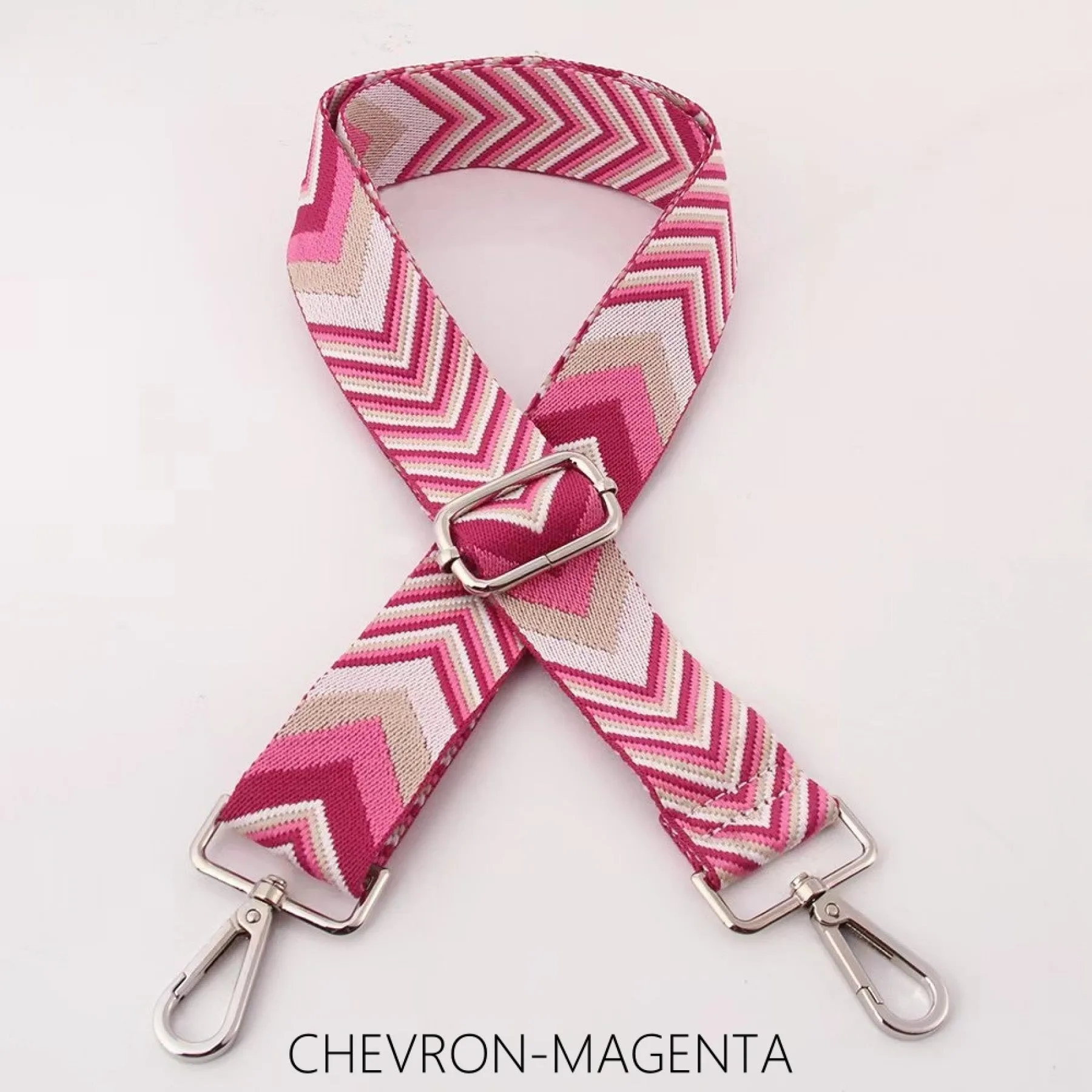 Bag Strap - Chevron Magenta