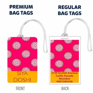Bag Tags Donut Design - Set of 5