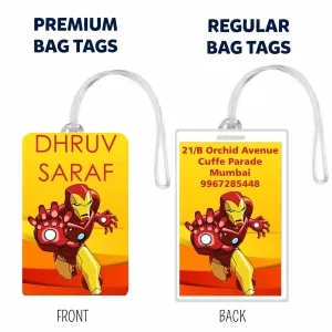 Bag Tags Iron Man Design - Set of 5