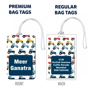 Bag Tags Tractor Design - Set of 5