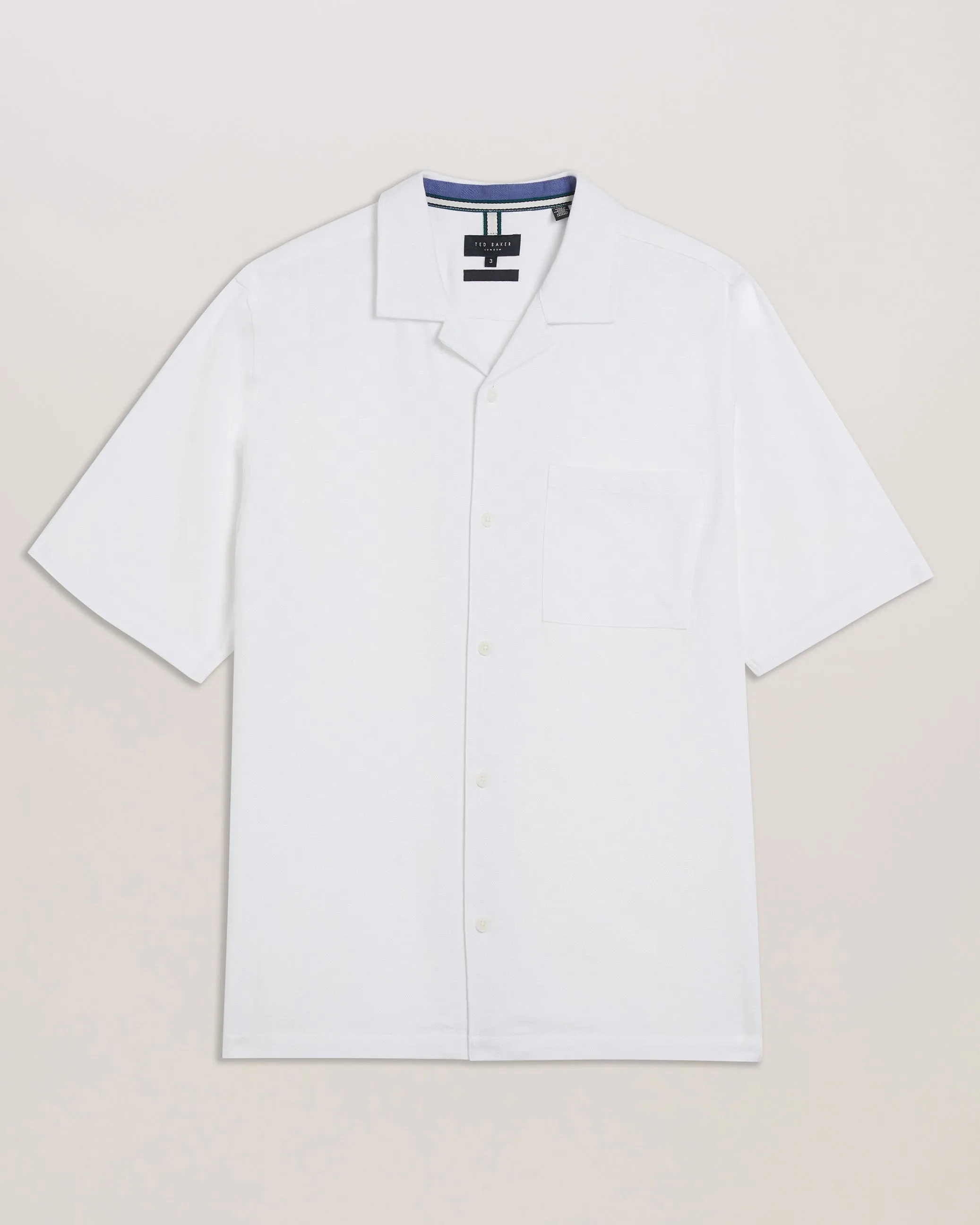 Beckfor Ss Oversized Textured Check Shirt White