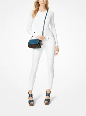 Bedford Legacy Large Logo and Pebbled Leather Crossbody Bag