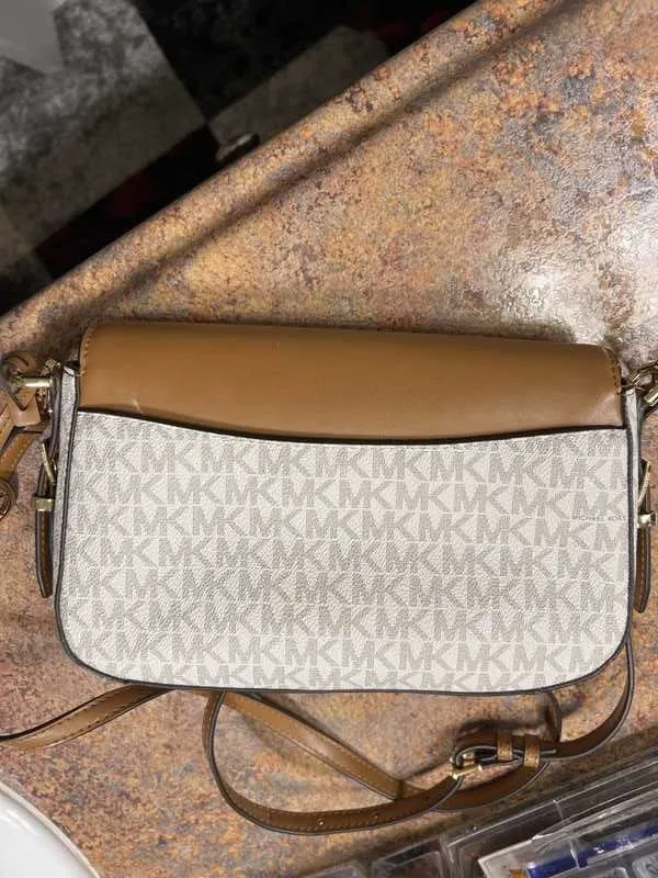Bedford Legacy Large Logo and Pebbled Leather Crossbody Bag