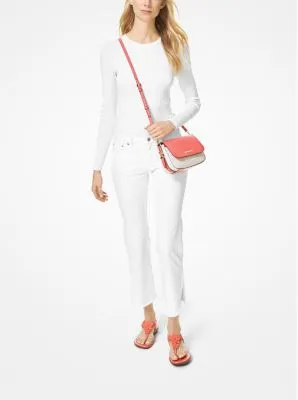 Bedford Legacy Large Logo and Pebbled Leather Crossbody Bag