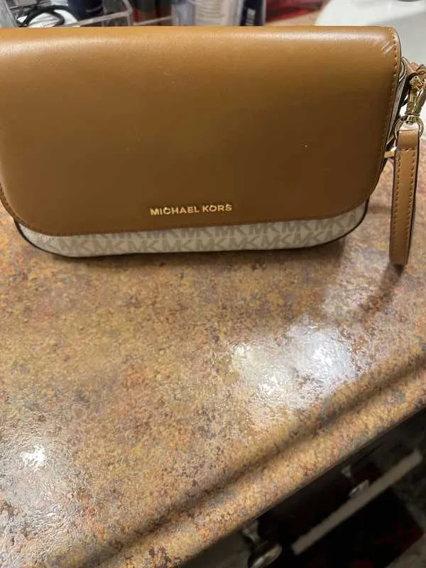 Bedford Legacy Large Logo and Pebbled Leather Crossbody Bag