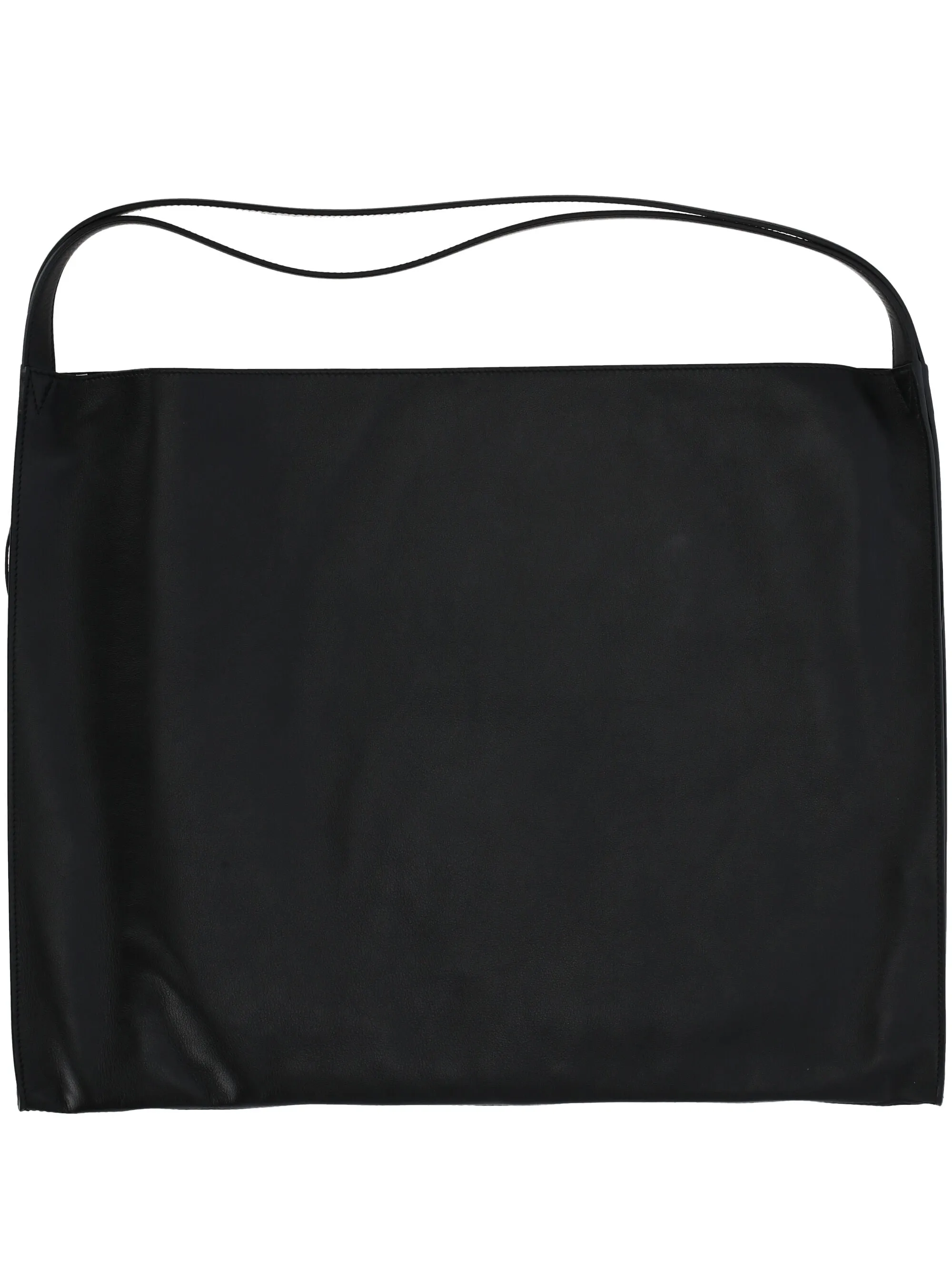 Black Shoulder Bag with Red Accents
