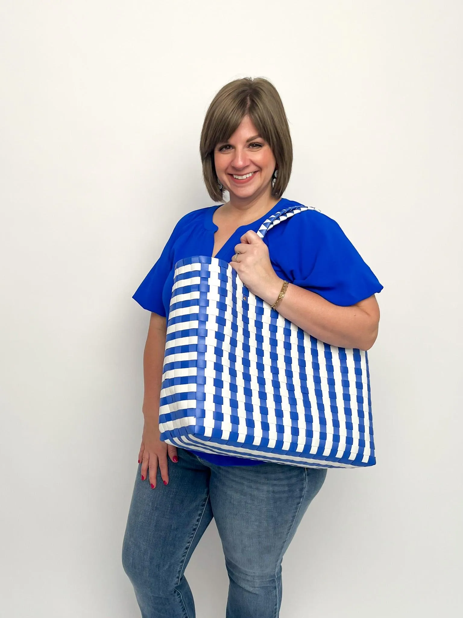 Blue & White Tote Bag