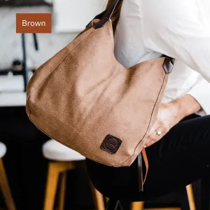 Brown Anniston Canvas Hobo Bag