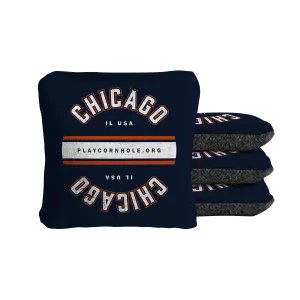 Chicago Football Gameday Vintage Synergy Soft Cornhole Bags