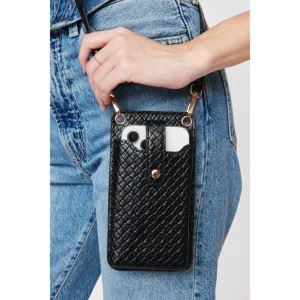 Claire Woven Cellphone Crossbody