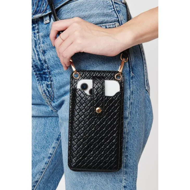 Claire Woven Cellphone Crossbody