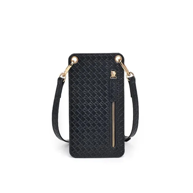 Claire Woven Cellphone Crossbody