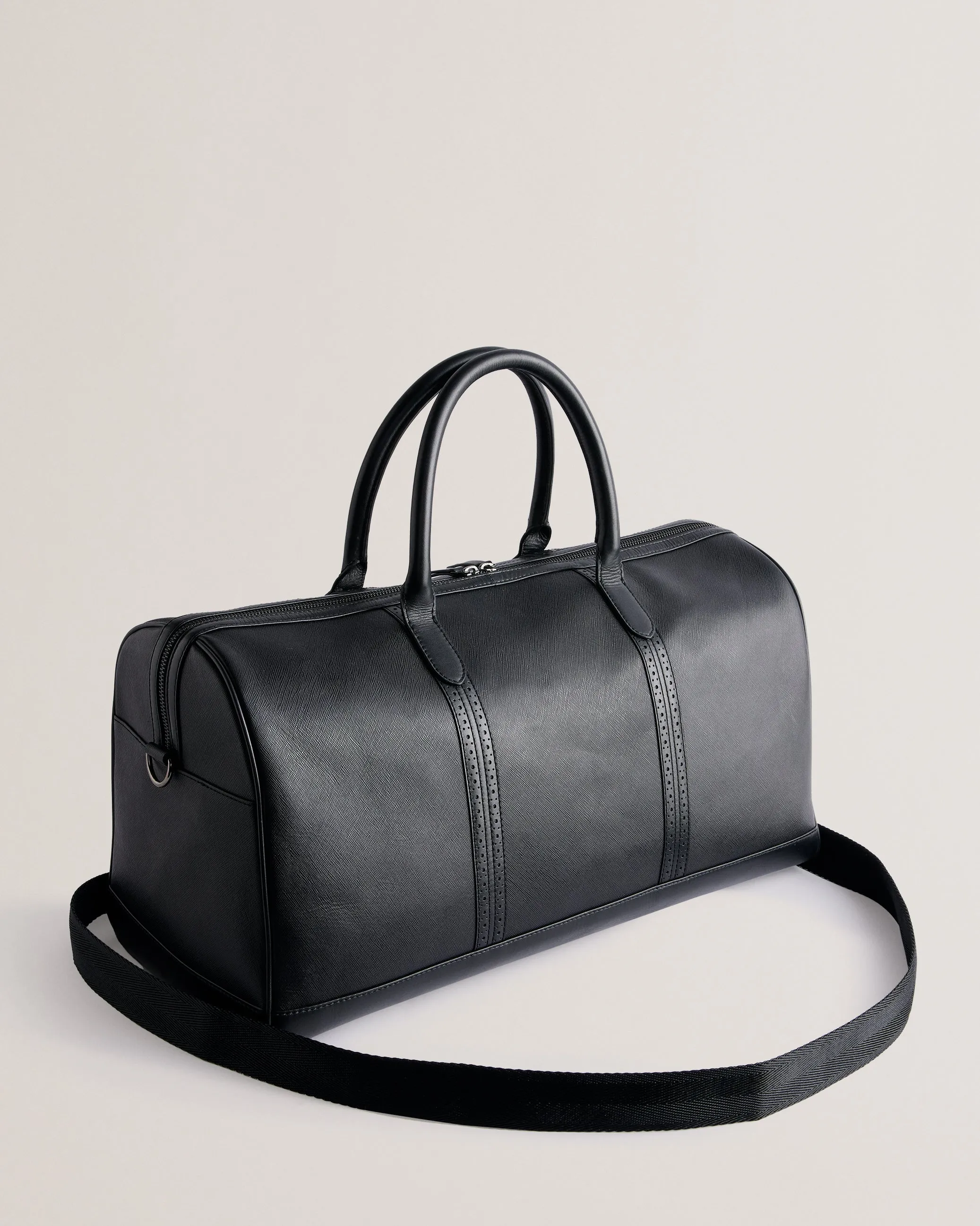 Conarr Saffiano Leather Holdall Black