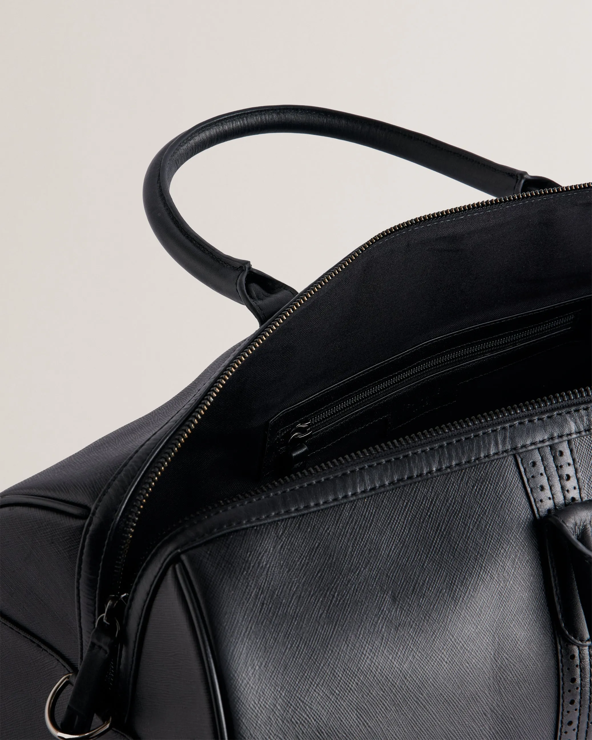 Conarr Saffiano Leather Holdall Black