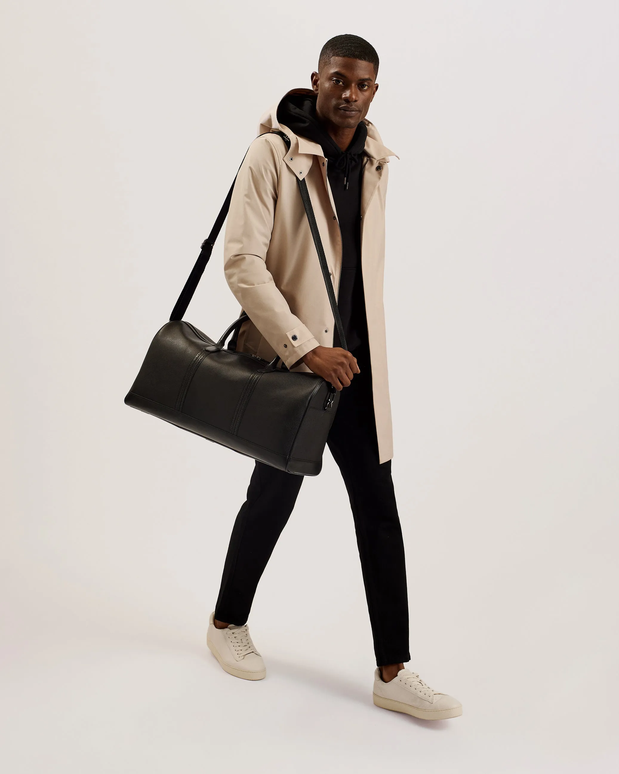 Conarr Saffiano Leather Holdall Black