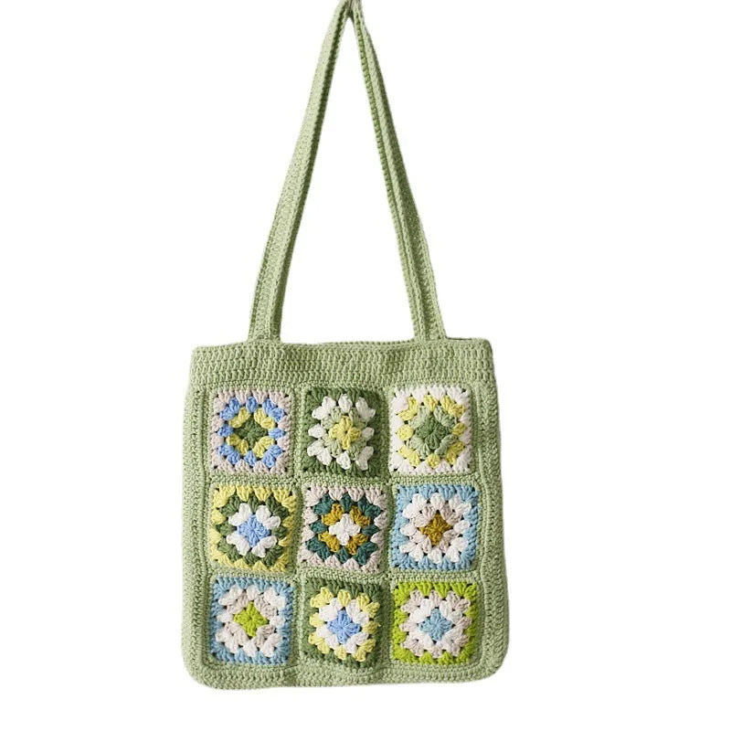 Crochet Grandmother Square Shoulder Bag