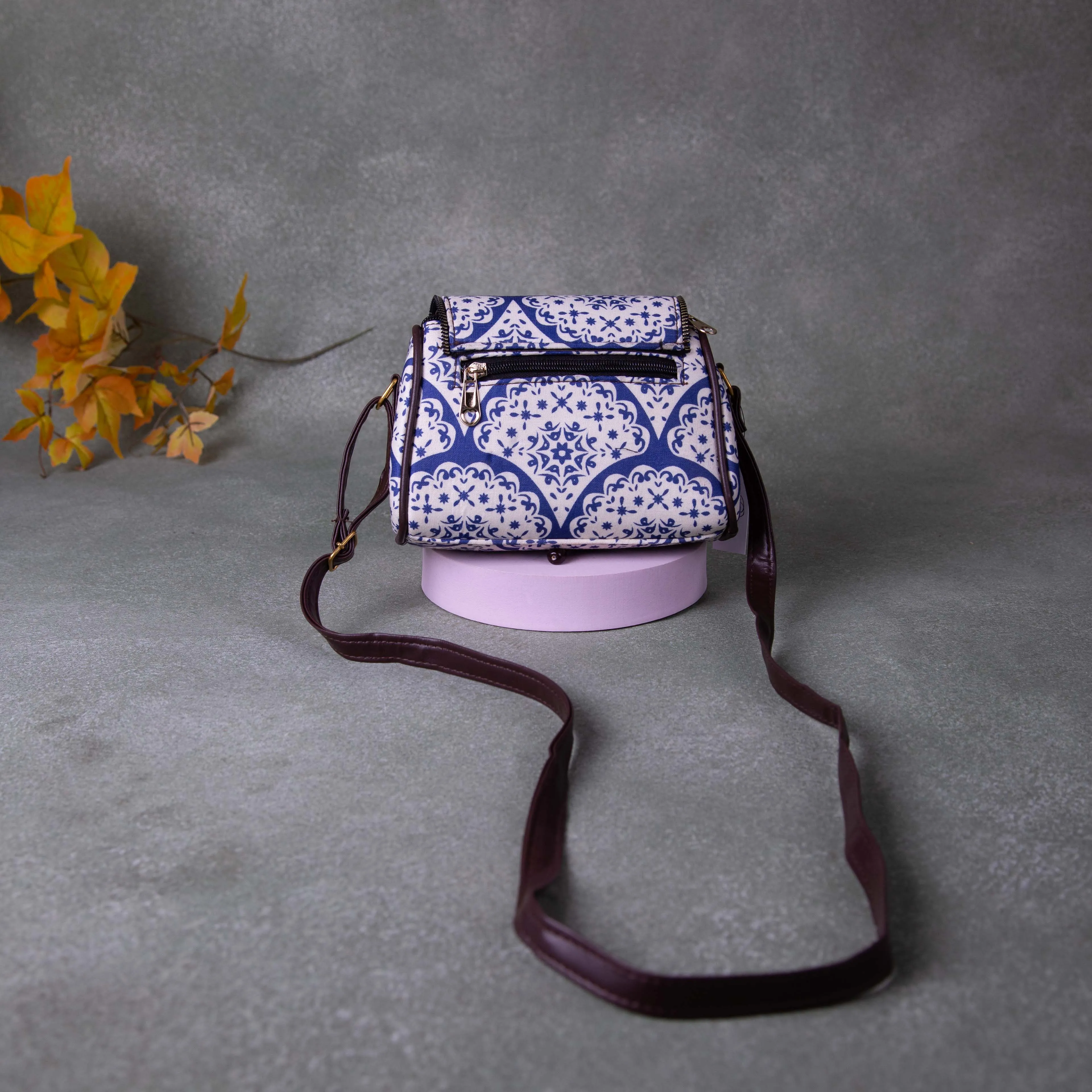Easy Sling Blue Colour with White Big Flower Design