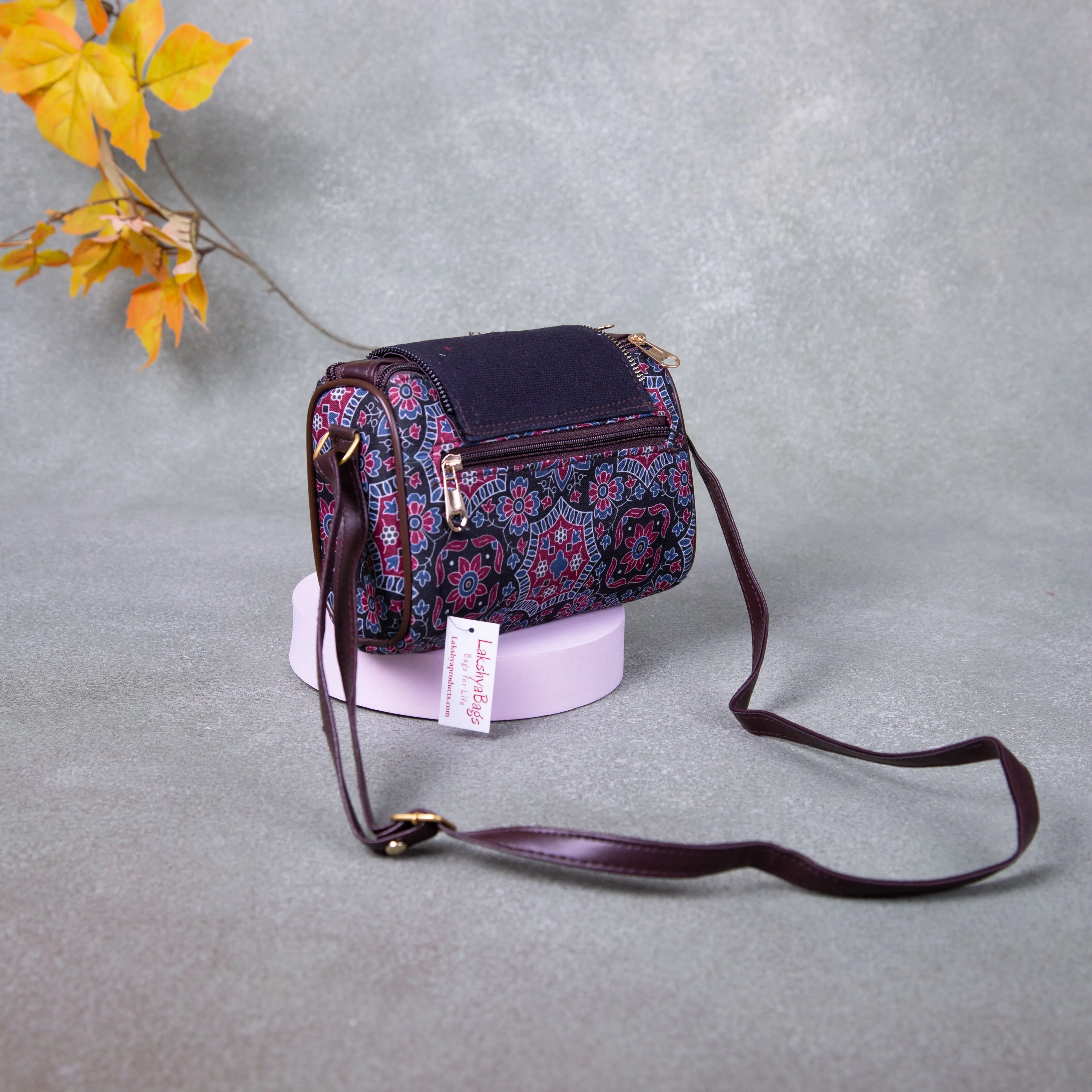 Easy Sling Red Colour with Blue Flower Design.
