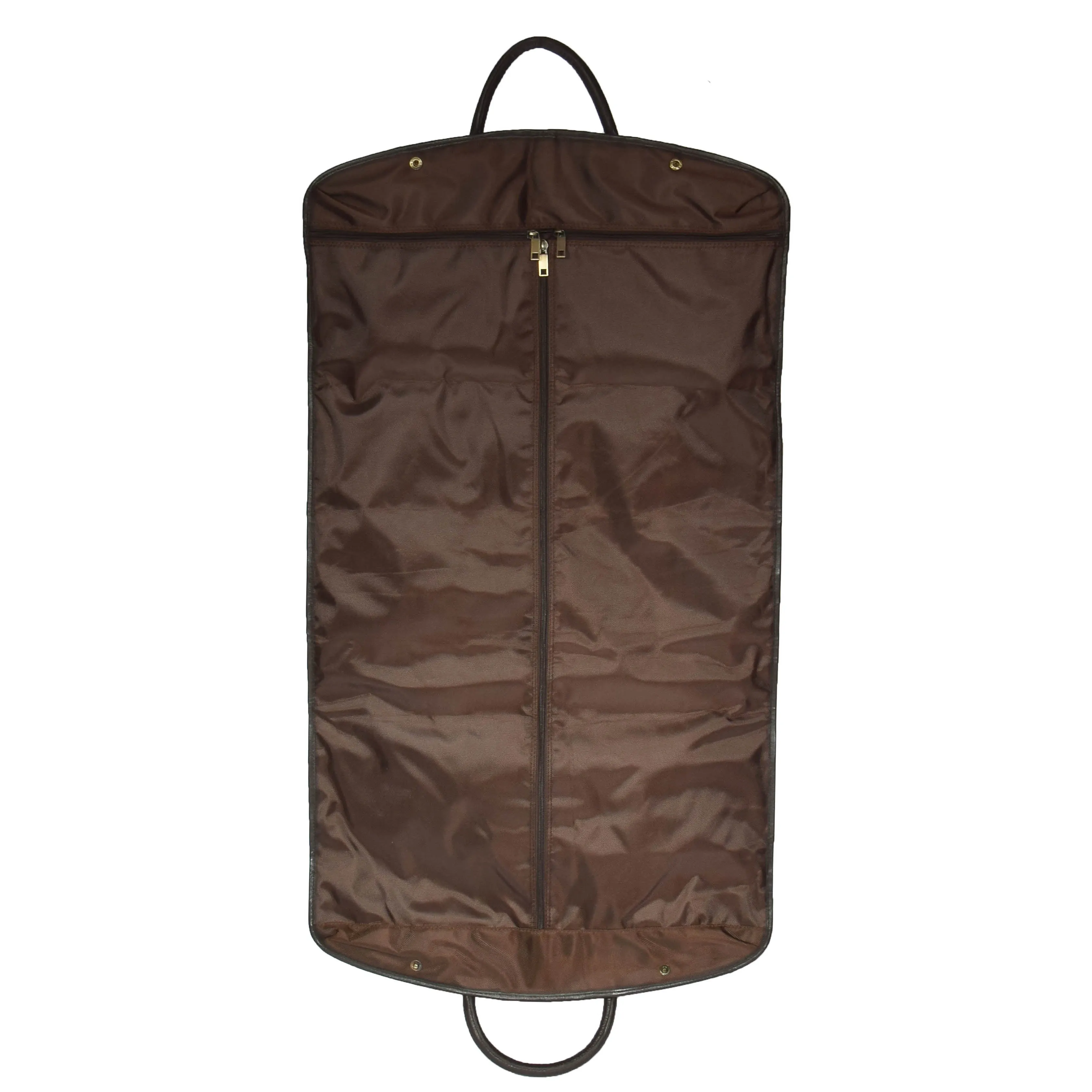 Genuine Soft Leather Suit Carrier Dress Garment Bag A173 Brown