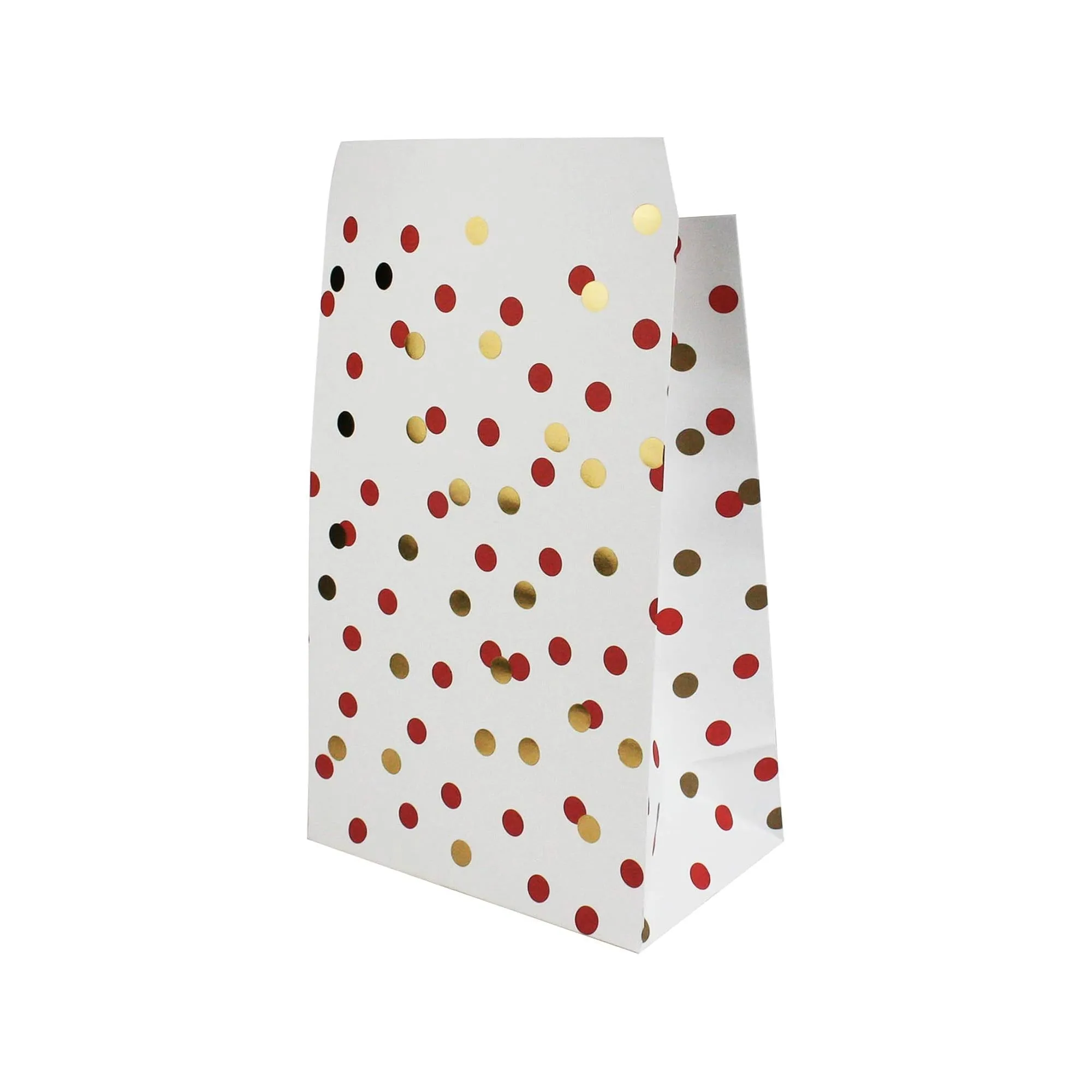 Gold Polka Dots Party Bags - Set of 10