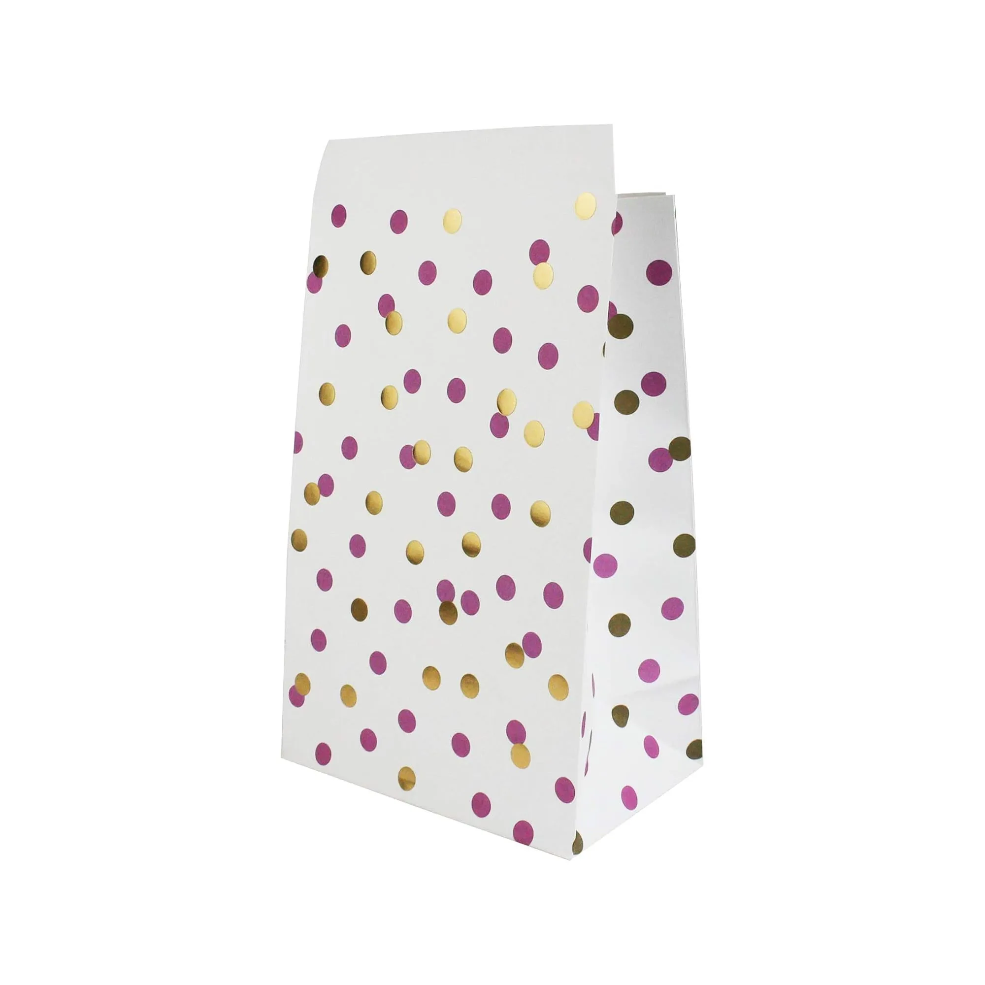 Gold Polka Dots Party Bags - Set of 10
