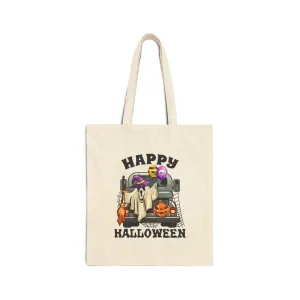 Halloween Canvas Tote Bag: Happy Halloween