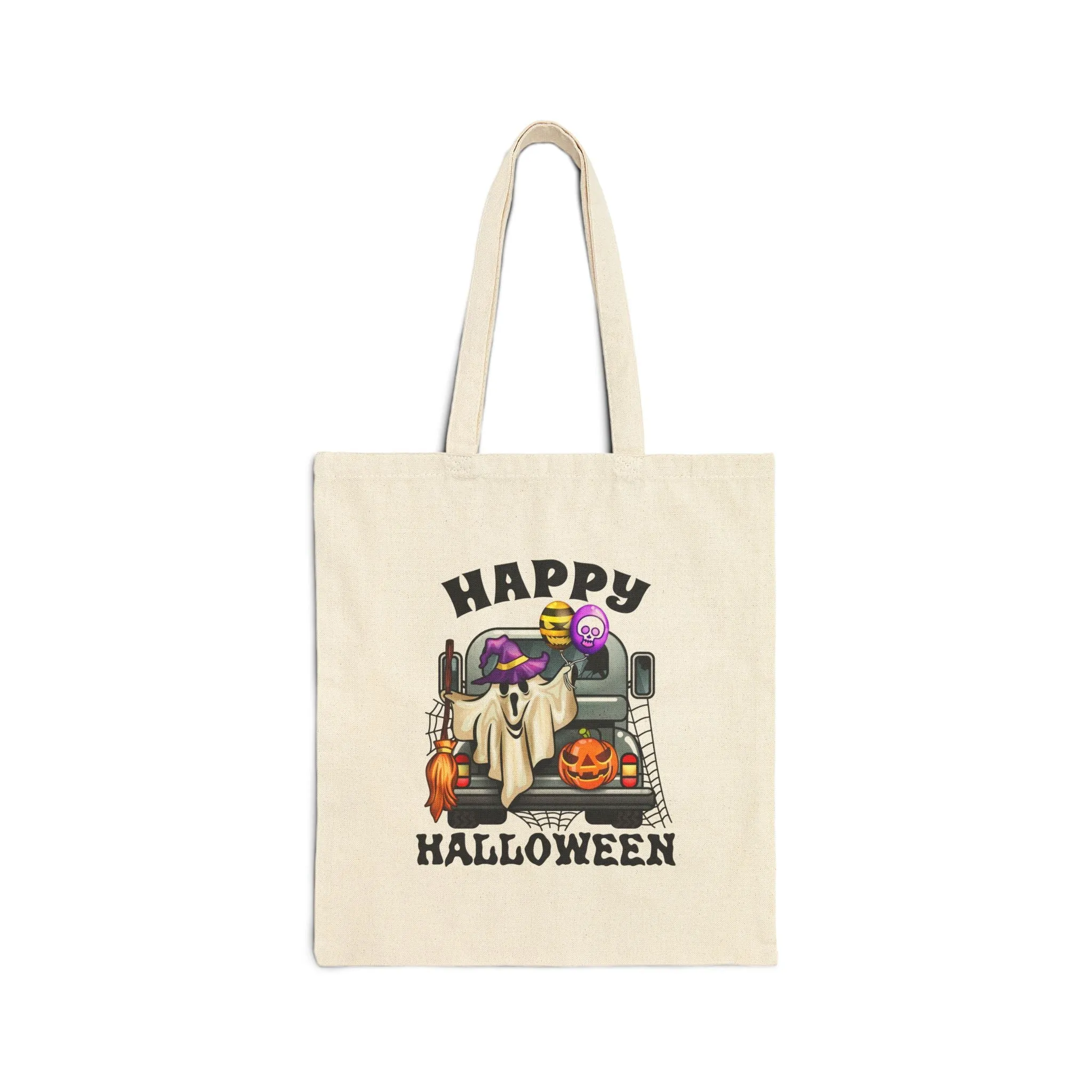 Halloween Canvas Tote Bag: Happy Halloween