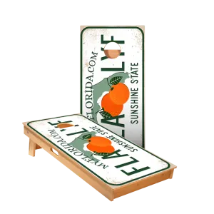 Home State License Plate Florida Star Cornhole Boards