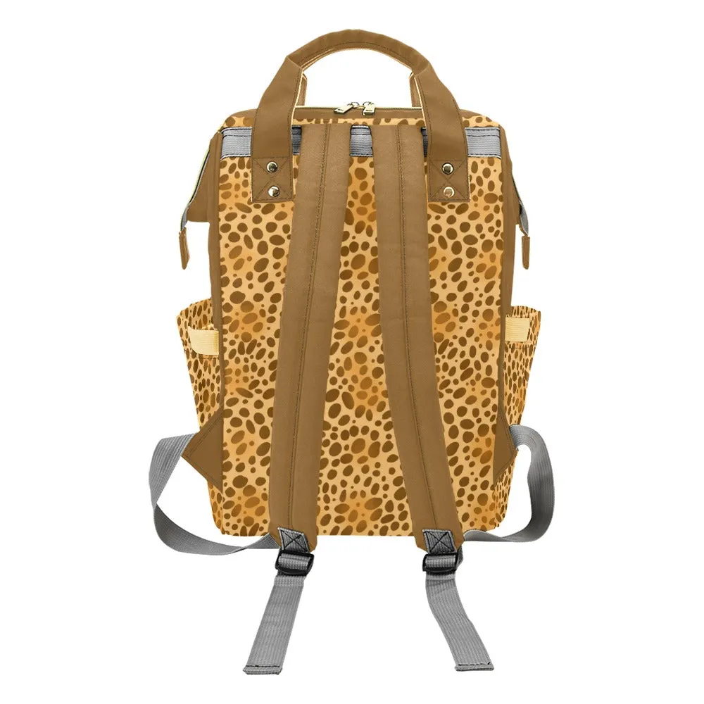 Leopard Print Multi-Function Baby Changing Backpack Bag - Growing Wild