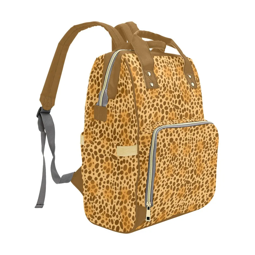 Leopard Print Multi-Function Baby Changing Backpack Bag - Growing Wild