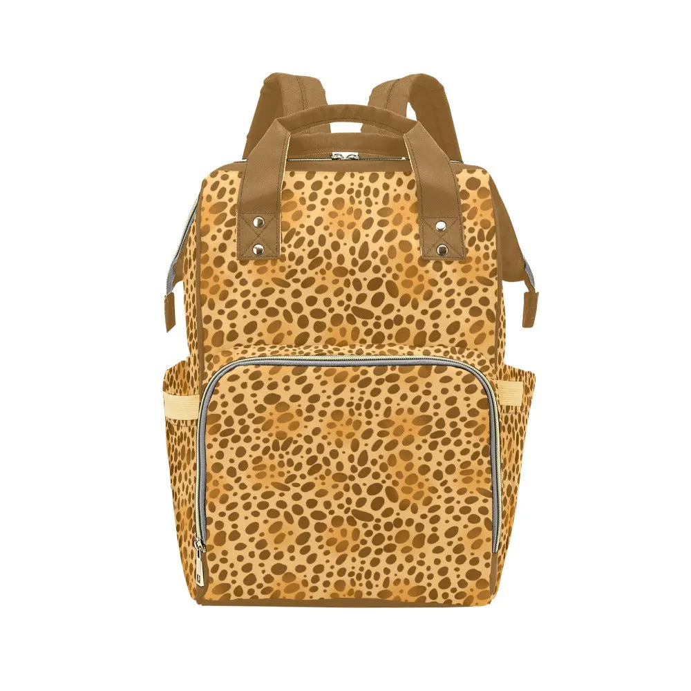 Leopard Print Multi-Function Baby Changing Backpack Bag - Growing Wild