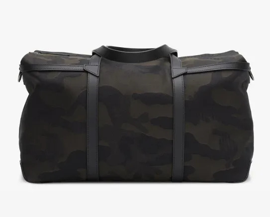 Mismo Tour Medium Duffle in Black Camo and Black Leather